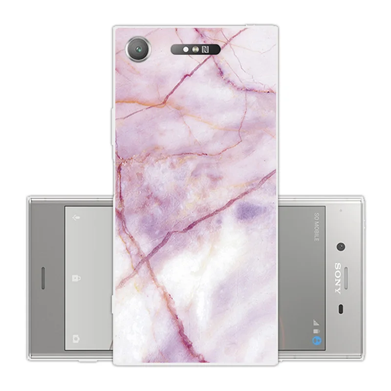 For Sony Xperia XZ1 5.2 inch Soft Silicone Cases Back Phone Stone Cover Clear TPU Dual F8342 Slim Coques |