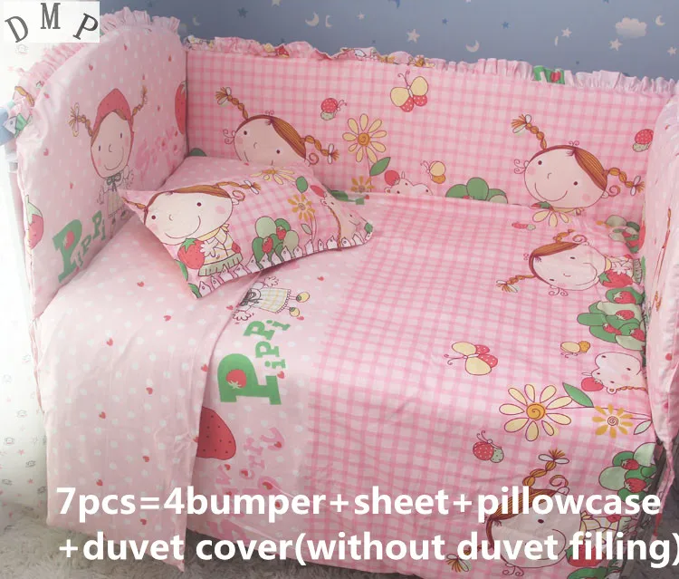 

Discount! 6/7pcs Baby Bedding Set Character Crib Bedding Set 100% Cotton Baby Bed Set ,120*60/120*70cm