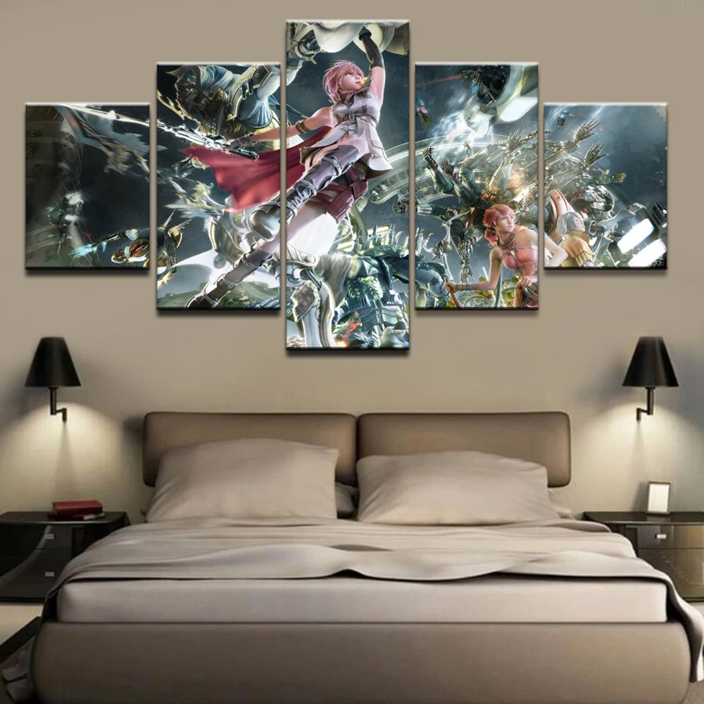 Модульная Картина на холсте домашний декор 5 панелей Final Fantasy Game Painting Hd принт