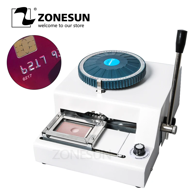 ZONESUN 72 символ ПВХ устройство для тиснения машина кредитный ID VIP Магнитный пресс-машина для тиснения