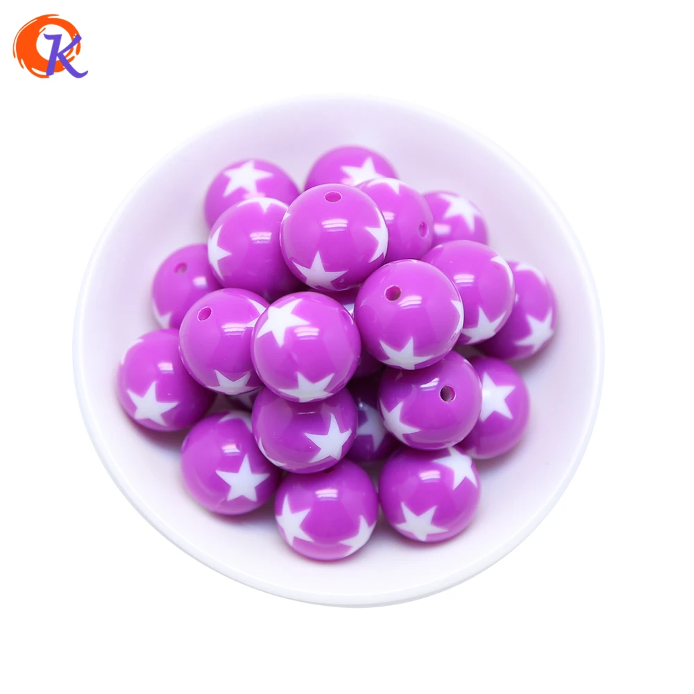 Choose Colors Fashion Bead 20mm 100pcs/lot Large Chunky Round Beads Star In Resin For DIY Jewelry Making | Украшения и аксессуары