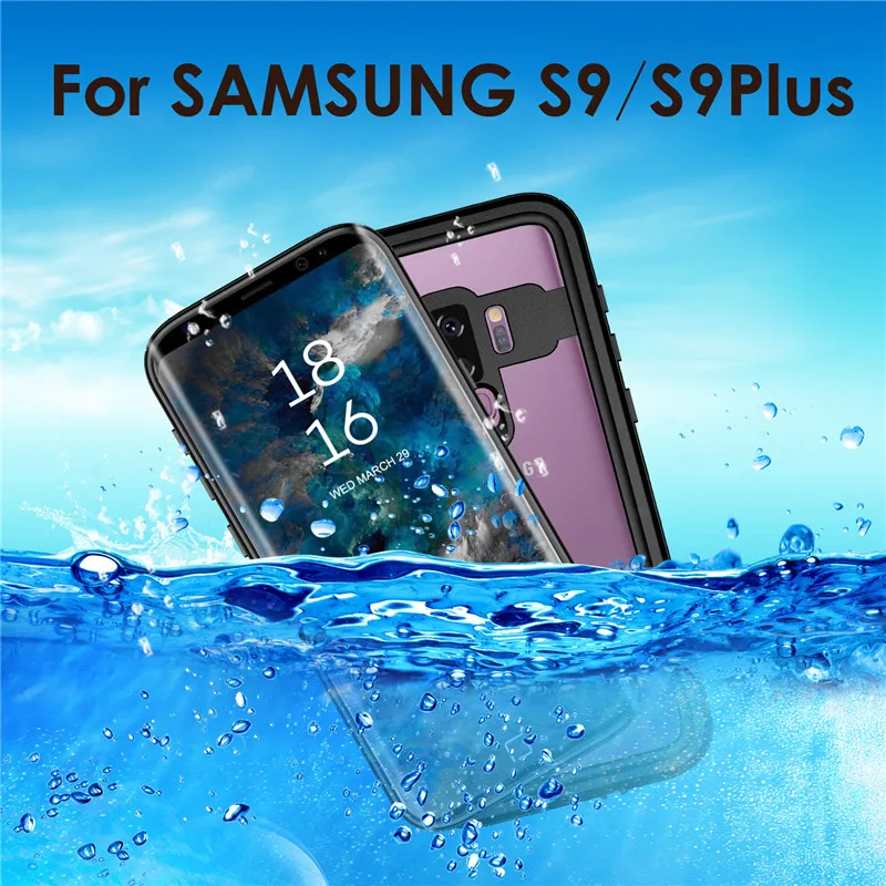 Samsung Galaxy S9 ARTı Su Geçirmez Kılıf Su Kir Şok Geçirmez 6.6 metre Sualtı Koruyucu Kapak Galaxy S9 Mühürlü coque