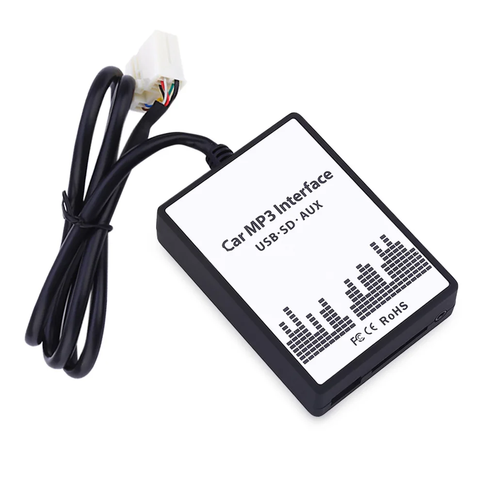 Автомобильный адаптер AUX 3 5 мм автомобильный интерфейс MP3 DC 12 В USB SD Дата кабель