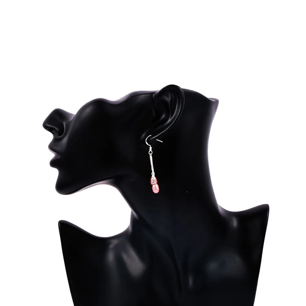 Natural Long Chain Pearl Dangle Earrings Beautiful Ladies Drop Three Colors Elegant Woman Fashion Freshwater | Украшения и