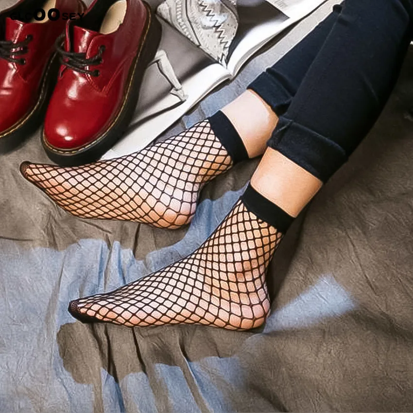 4 пар/упак. Модные женские сексуальные черные сетчатые короткие носки до лодыжки