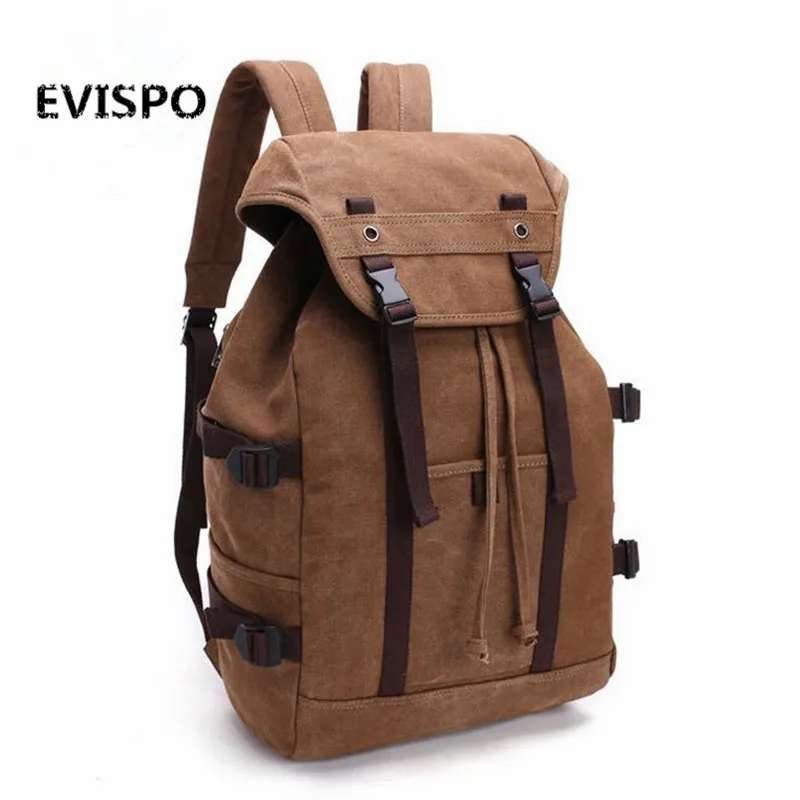 Холст Рюкзаки Мужчины Ретро Пакет Путешествия Рюкзак Подросток Школьные Сумки