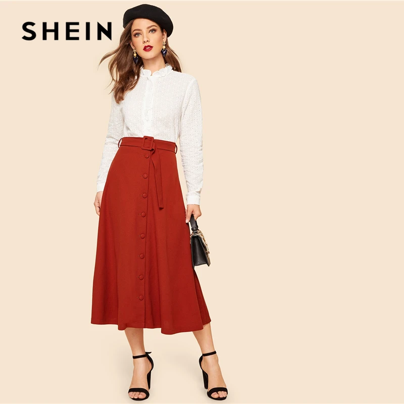 SHEIN Нарядная Белая Блуза С Рюшами, Ажурная Однотонная Блуза С Длинным Рукавом