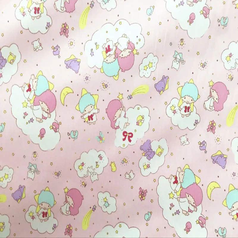 Pretty 2pcs 40x50cm Princess Angel Baby 100% cotton twill Fabric Bundle | Дом и сад