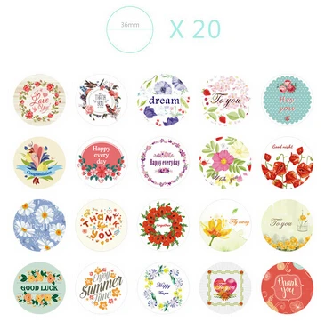 mix pattern DIY цветок печати бумажный стикер Прекрасный Подарочный стикер девушка украшение дневника Скрапбукинг с бумажной коробкой игрушка для детей 38 шт./упак - Цвет: mix pattern