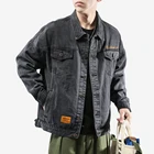 Мужская джинсовая куртка в стиле Харадзюку, джинсовая куртка-бомбер, одежда для улицы, 2019