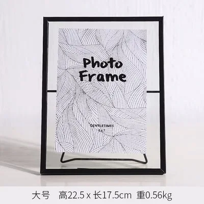 7inch black Cat Золотая металлическая фоторамка Скандинавская фоторамка подставка креативный Маятник для ботанического образца держатель украшение дома орнамент - Цвет: 7inch black Cat