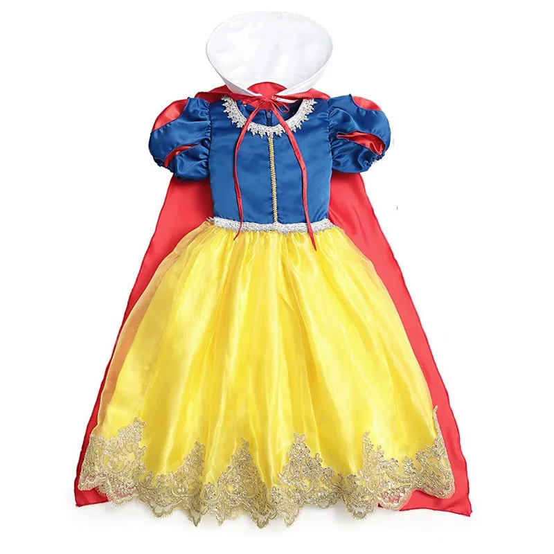 Snow White Dress 6 Платье Белоснежки для девочек; детское платье принцессы; костюмы Белоснежки и Егеря для малышей; нарядная одежда; наряды для рождественской вечеринки - Цвет: Snow White Dress 6