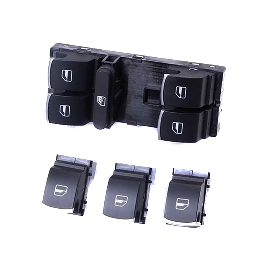 Хромированный главный окно Qty4 TUKE OEM переключатель для VW Passat B6 Tiguan Golf Jetta MK5 5ND959855