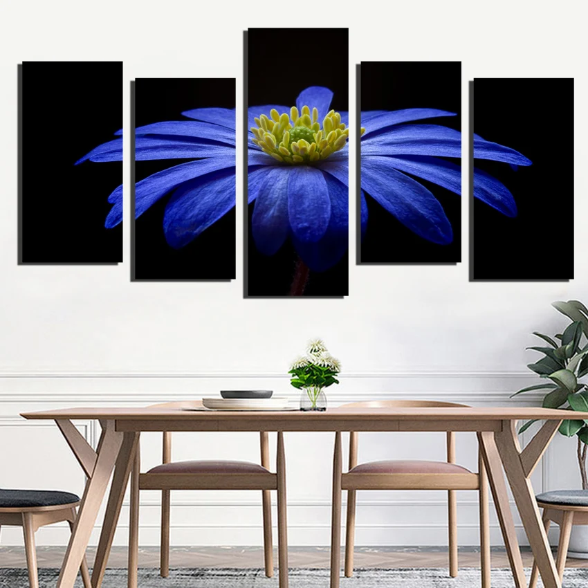 5 шт. картина с цветком печати куадро Decoracion Модульная для гостиной стены