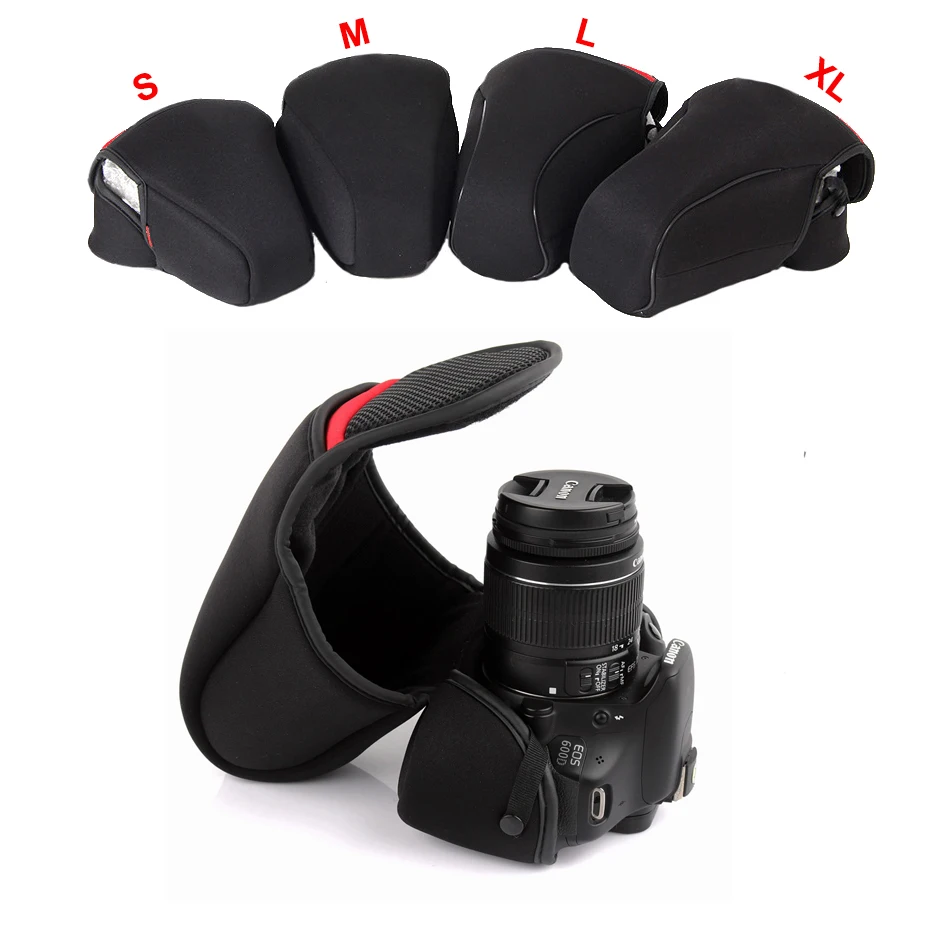 Сумка чехол для DSLR камеры мягпосылка Canon 1300D 800D 1100D 750D 600 6D 5D Mark III IV II 77D 80D Nikon D3400 D3200