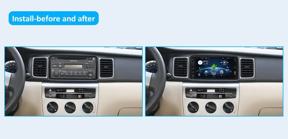 Новейший Android 8,1 автомобильный dvd для toyota corolla 2 Din универсальный автомобильный Радио с навигацией Bluetooth Wifi BT автомобильный стерео gps плеер