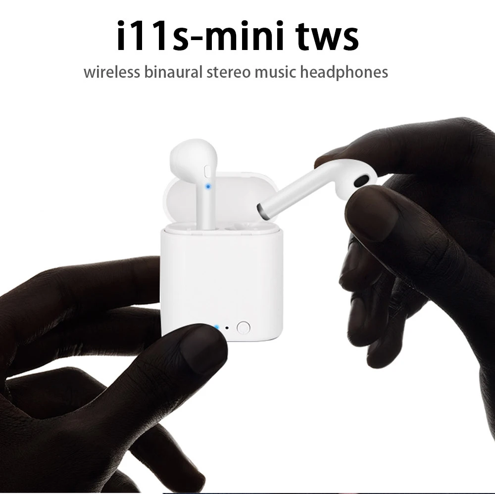 I11 TWS мини беспроводные Bluetooth наушники 5,0 Беспроводные наушники вкладыши гарнитура i7s с микрофоном для Xiaomi всех смартфонов