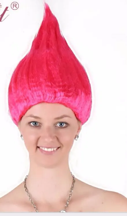 Парик тролля Поппи для детей парик 36 см Детские вечерние принадлежности косплея