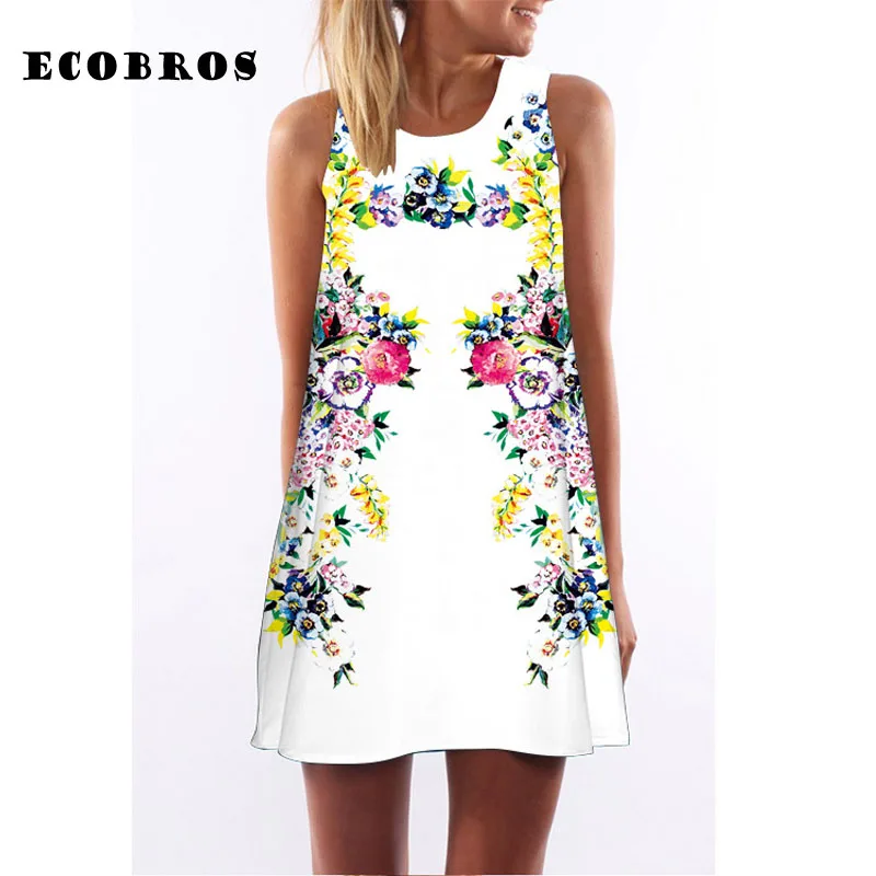 ECOBROS 2019 Турция новинка женское летнее платье повседневные свободные платья выше