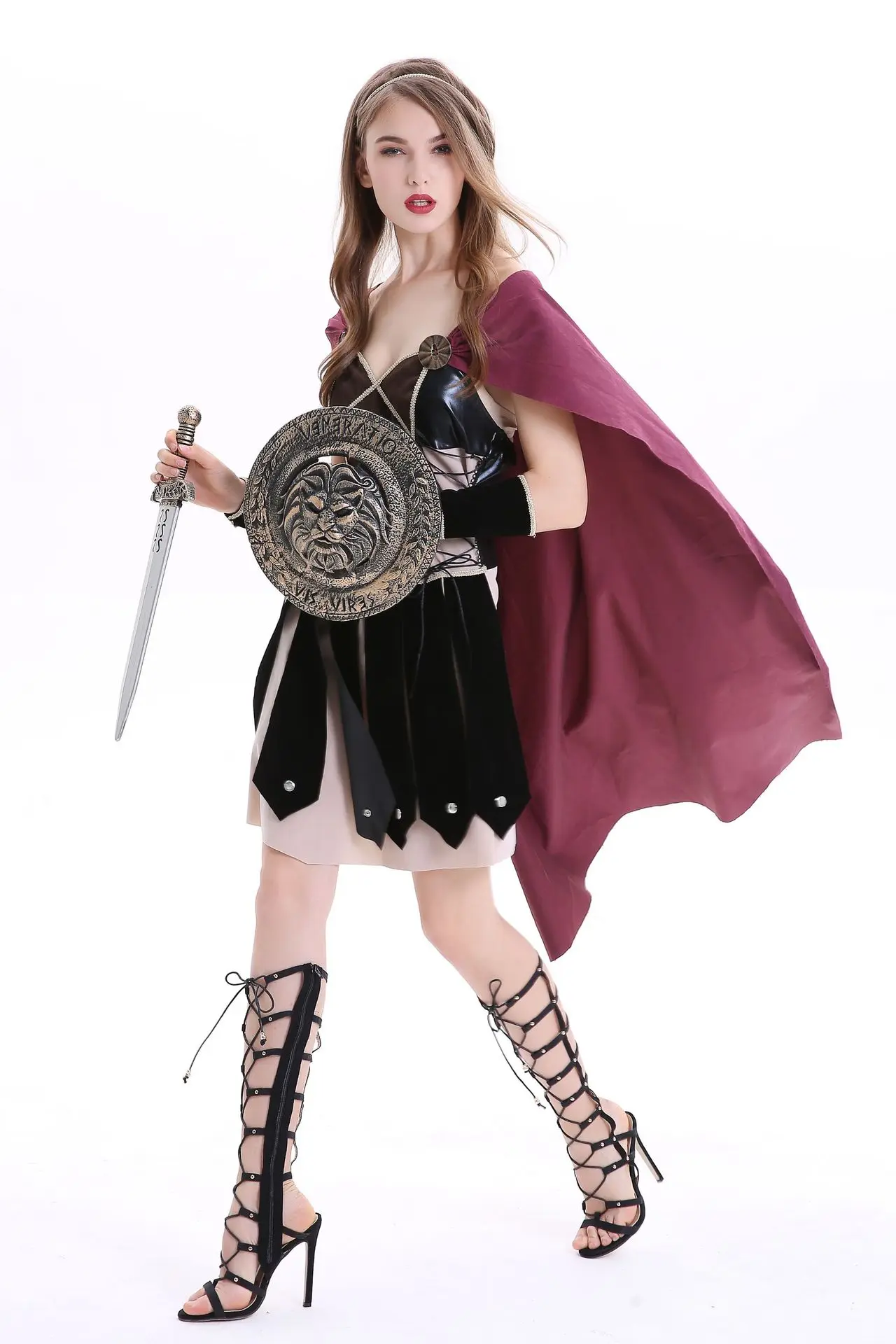 Halloween costume Vikings pirate costume women medieval Dress COS costume Roman warrior Grand Theft Auto character female