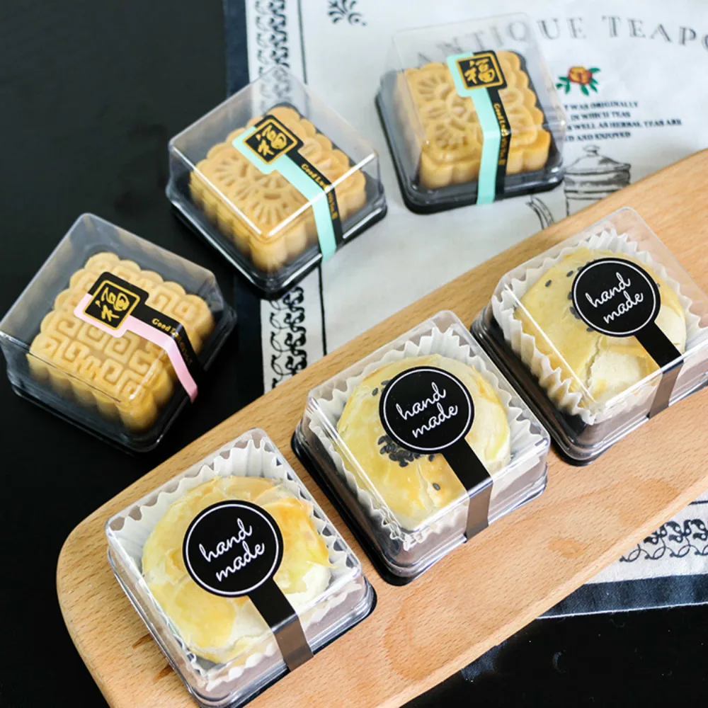 100 г коробка для пирожных с крышкой ледяная луна пластиковые коробки желток