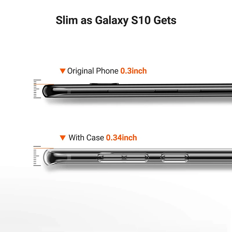 Gourde armor чехол для Samsung Galaxy S10 Plus S10e TPU прозрачный противоударный телефона задняя