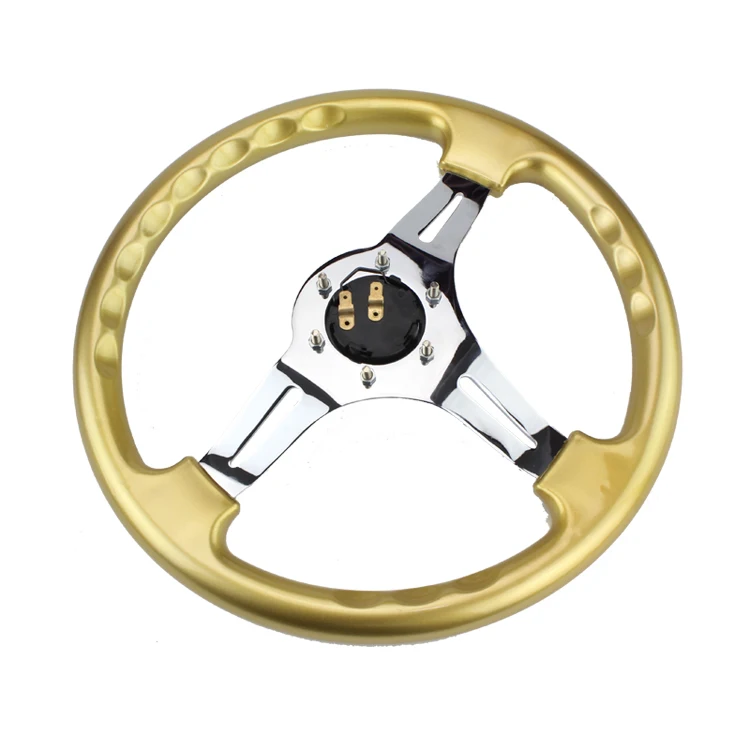Серебряный Новый 350 мм 14 дюймов Руль ABS руль|abs steering wheel|abs steeringsteering wheels abs |