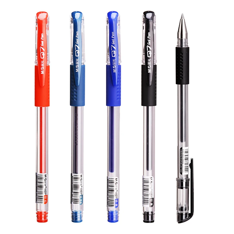 

12PCS M&G Carbon Gel Pen 0.5mm Q7 Student Signing Pen Teacher Red Black Blue Pen