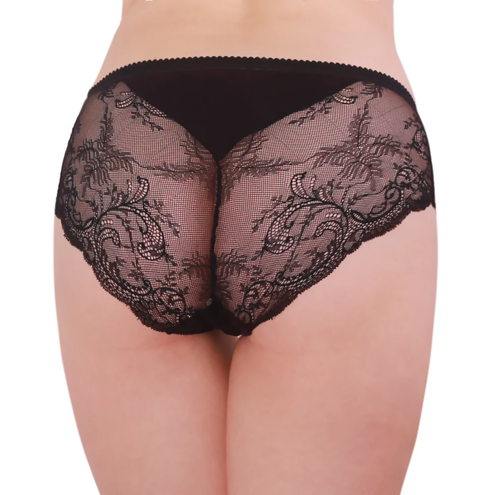 2017 женские ультратонкие сексуальные кружевные трусики 95% хлопок + 5% спандекс с