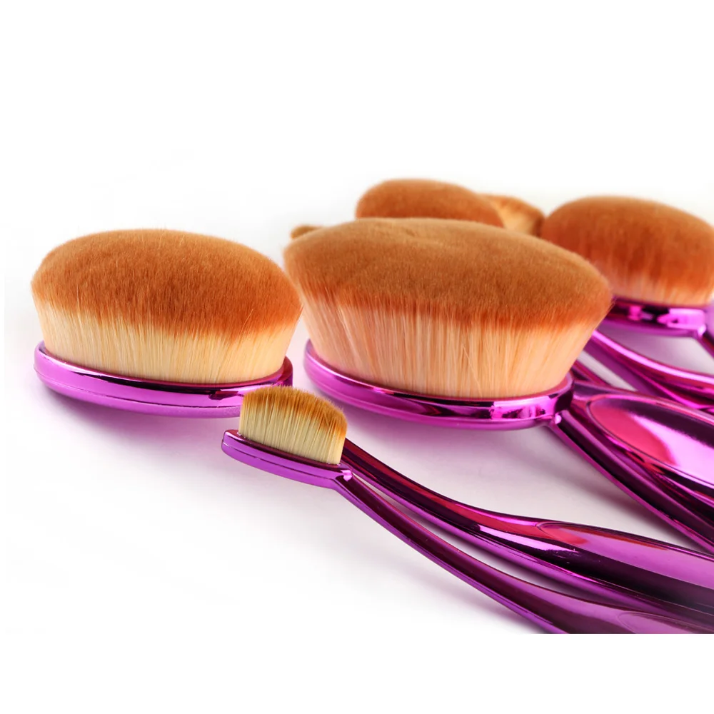 FULLNOW 10Pcs Makeup Toothbrush Shape Oval Brush Set Contour Foundation Kit Tooth Brushes | Красота и здоровье