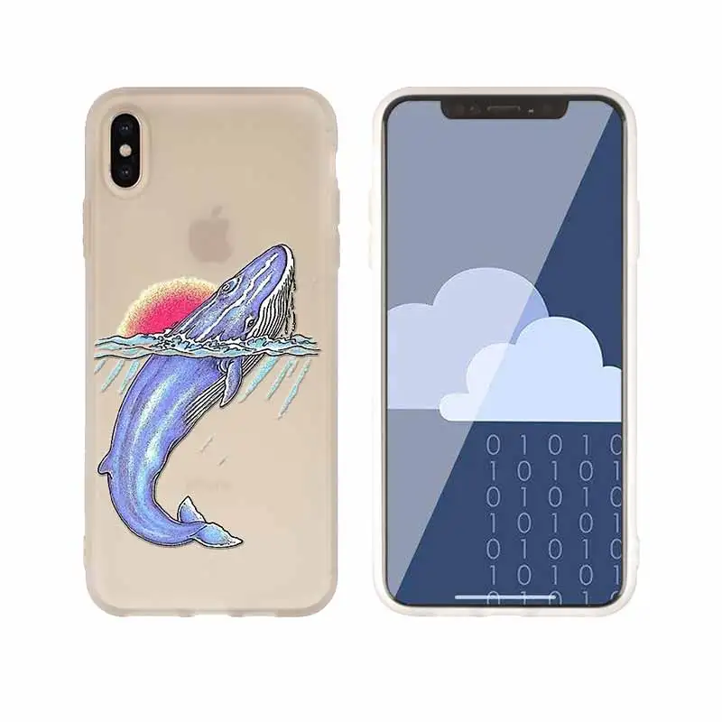 photo is 3D mode Чехол для телефона s силиконовый мягкий чехол для iPhone 11 Pro X XS Max XR 6 6S 7 8 Plus 5 4S SE милый чехол с акварельным Китом аниме - Цвет: photo is 3D mode