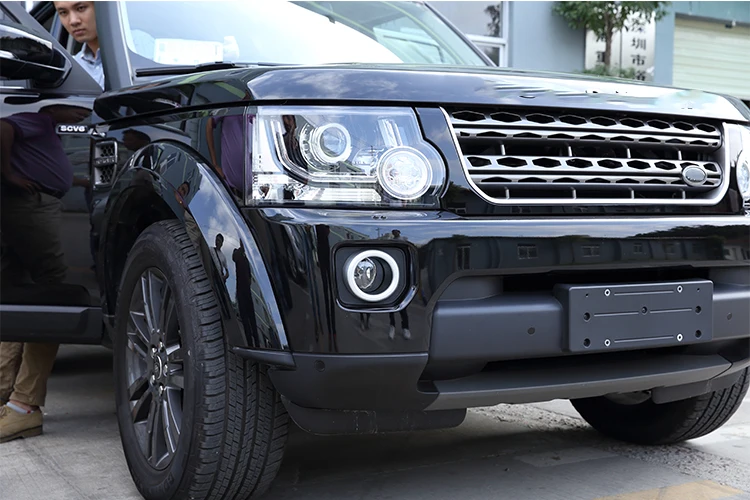 Для Ленд Ровер Дискавери 4 LR4- автомобильные аксессуары ABS черный хромированный передние противотуманные лампы рамка Обложка отделка