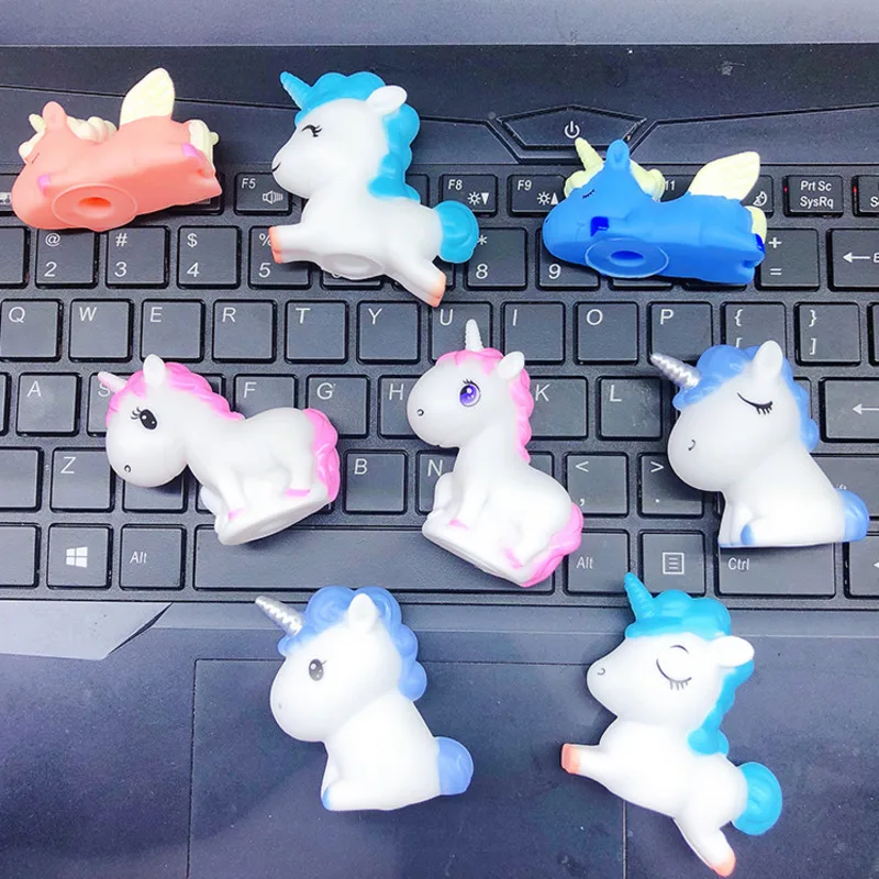 1set 8pcs Birthday Cake Toppers Cupcake Topper Kids Birthday Cute Rainbow Unicorn Party Cake Decoration