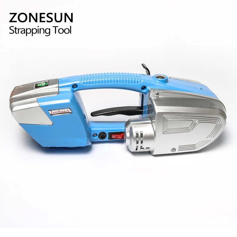 ZONESUN JD16 ручной питанием от батареи PETorPlastic сварной обвязочный инструмент Электрический PP/PET обвязочная упаковочная машина 13-16 мм