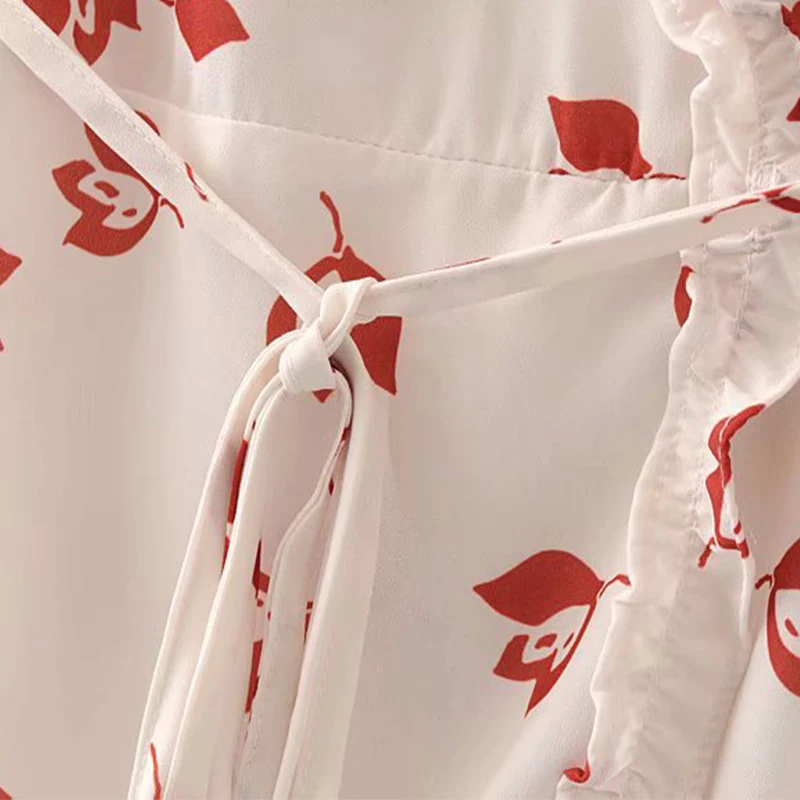 HLMFS/стильное винтажное платье для девочек с цветочным принтом и перекрестным