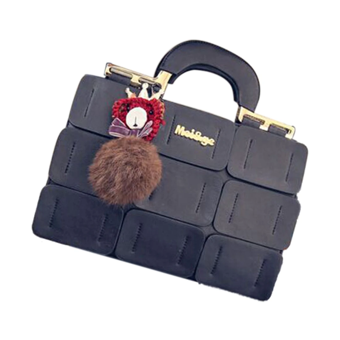 Известный Женщины Бренды шва Бостон сумка склонны женская искусственная кожа