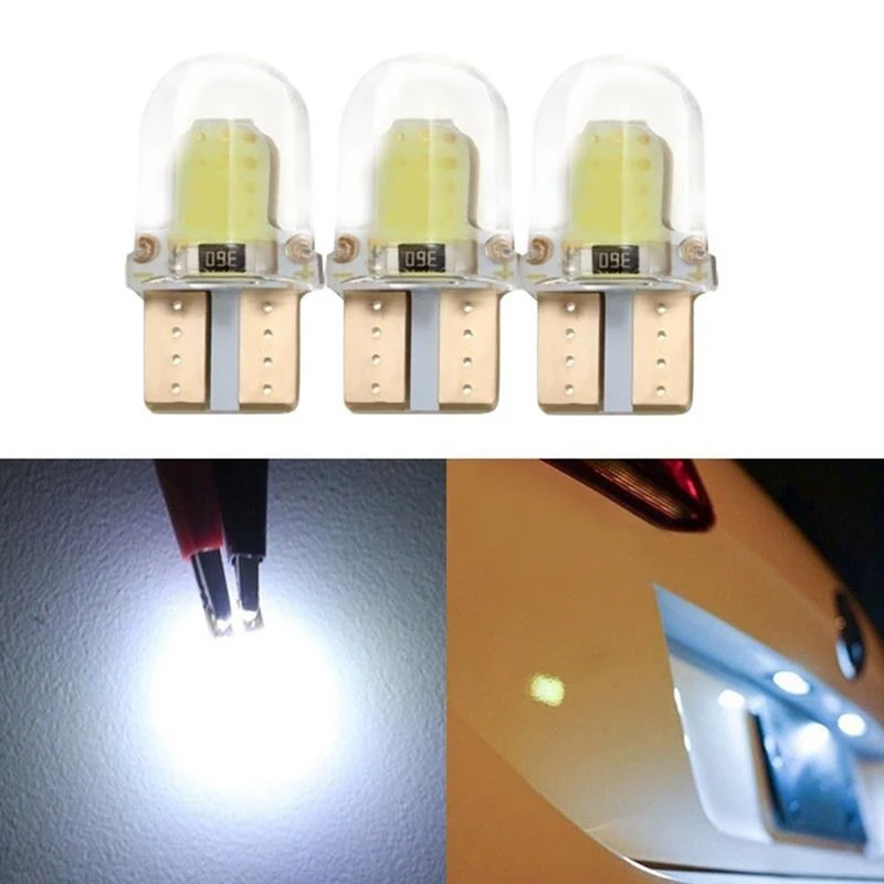 Белые светодиодные лампы CANBUS 194 168 W5W COB 8SMD 10 шт. | Автомобили и мотоциклы