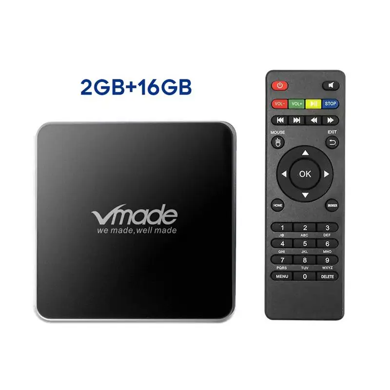 2G-16G Vmade новейший V96 PRO Android 7,1 OS Amlogic S905W четырехъядерный 1G+ 8G поддержка 802,11 b/g/n wifi H.265 Смарт Мини ТВ приставка медиаплеер - Цвет: 2G-16G