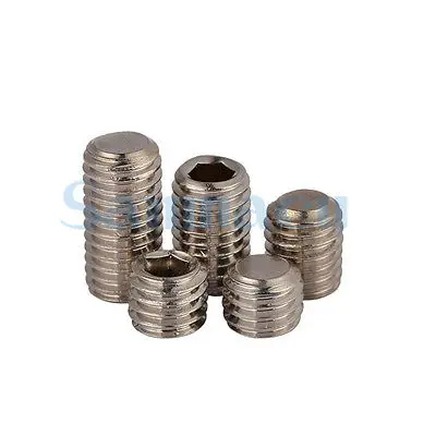 

50pcs M5 304 Stainless Steel Socket Hex Set Grub Screw Cup Point