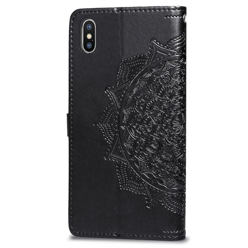 Мандала PU кожаный бумажник флип чехол для iphone 6/6 S 7 8 плюс iphone X XS Max XR 5S SE телефон магнит застежка держателя карты кобуры