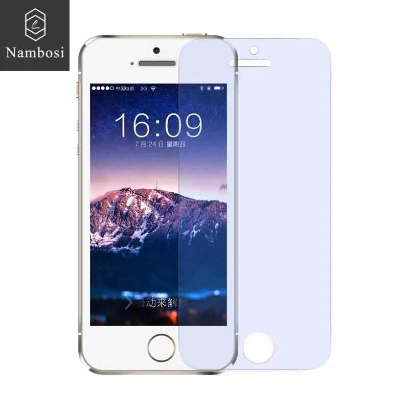Nambosi 0 33 мм полированное Закаленное стекло экран протектор для iPhone 5S 5 SE анти синий