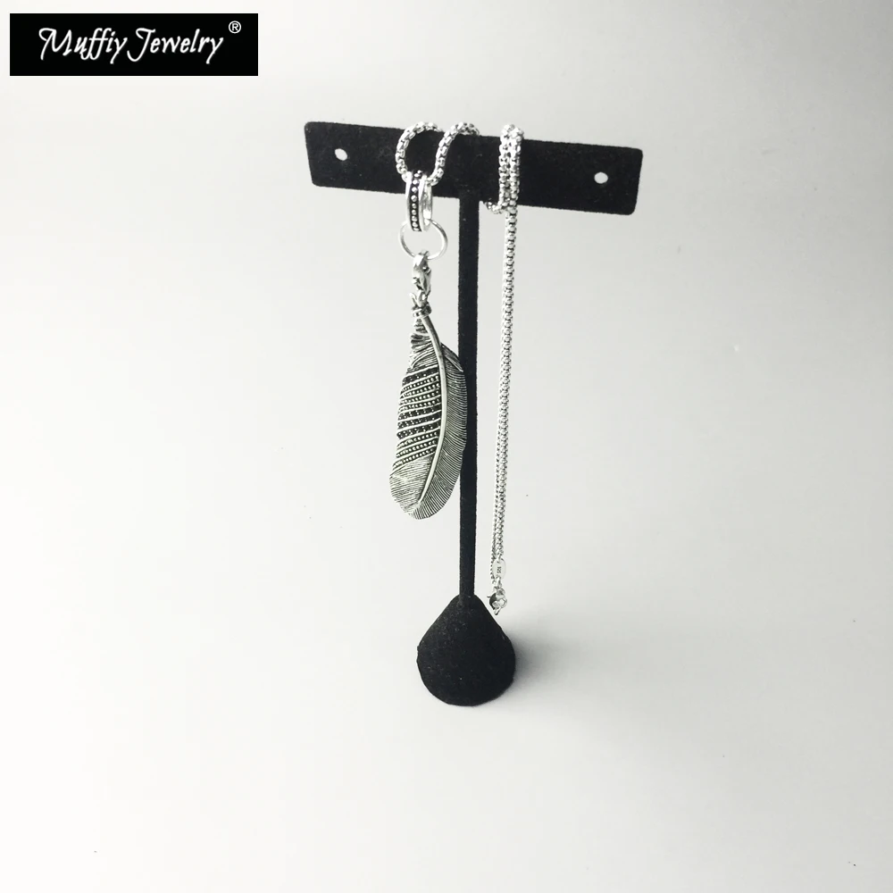 Ожерелье из черного пера Европейская мода Rebel хорошие ювелирные изделия для