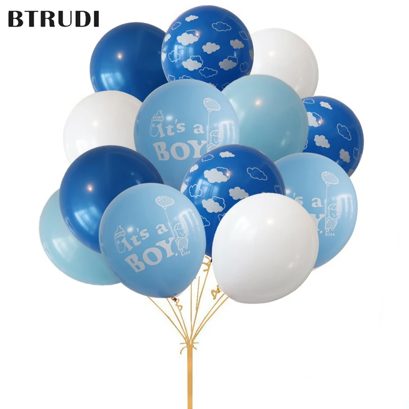 BTRUDI латексные шары с облаками для мальчиков и девочек 12 дюймов 20 шт. гладкие