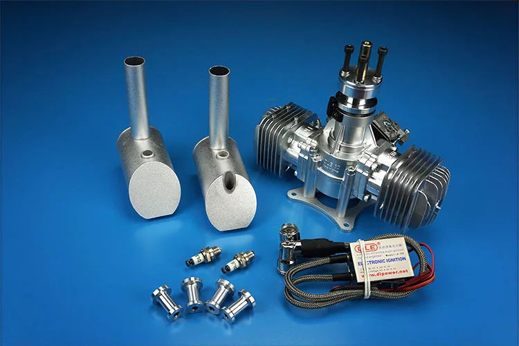 Оригинальный DLE60 60CC DLE двухцилиндровый 2 тактный бензиновый/бензиновый двигатель