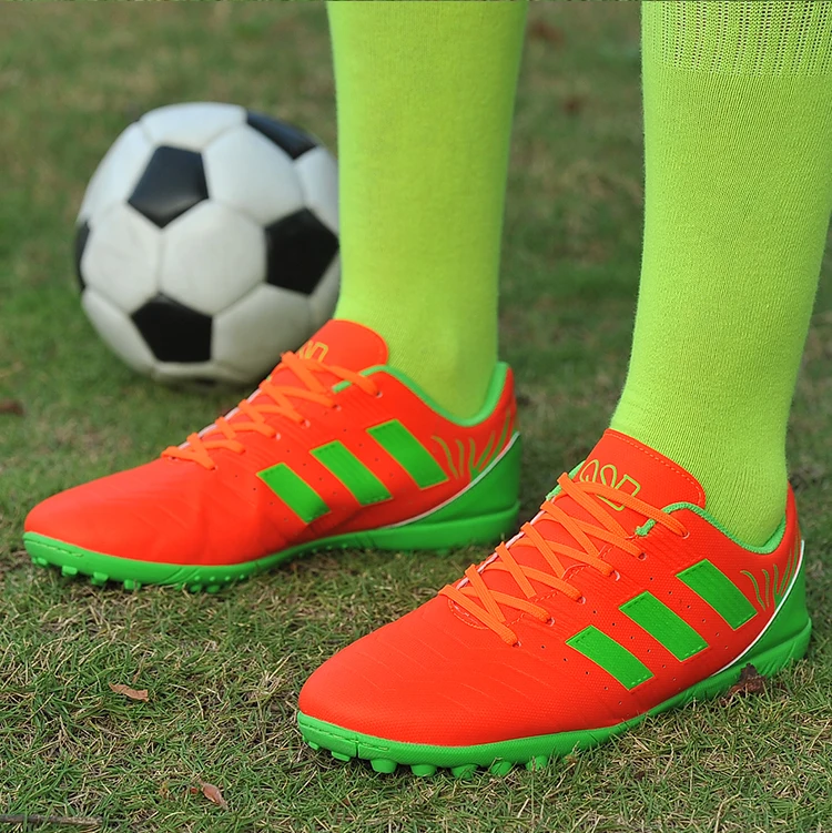 Для мужчин мальчик дети шипованные кросовки для футбола Футбол обувь Размеры 33-44 TF жесткий суд спортивная обувь кроссовки дизайн бутсы