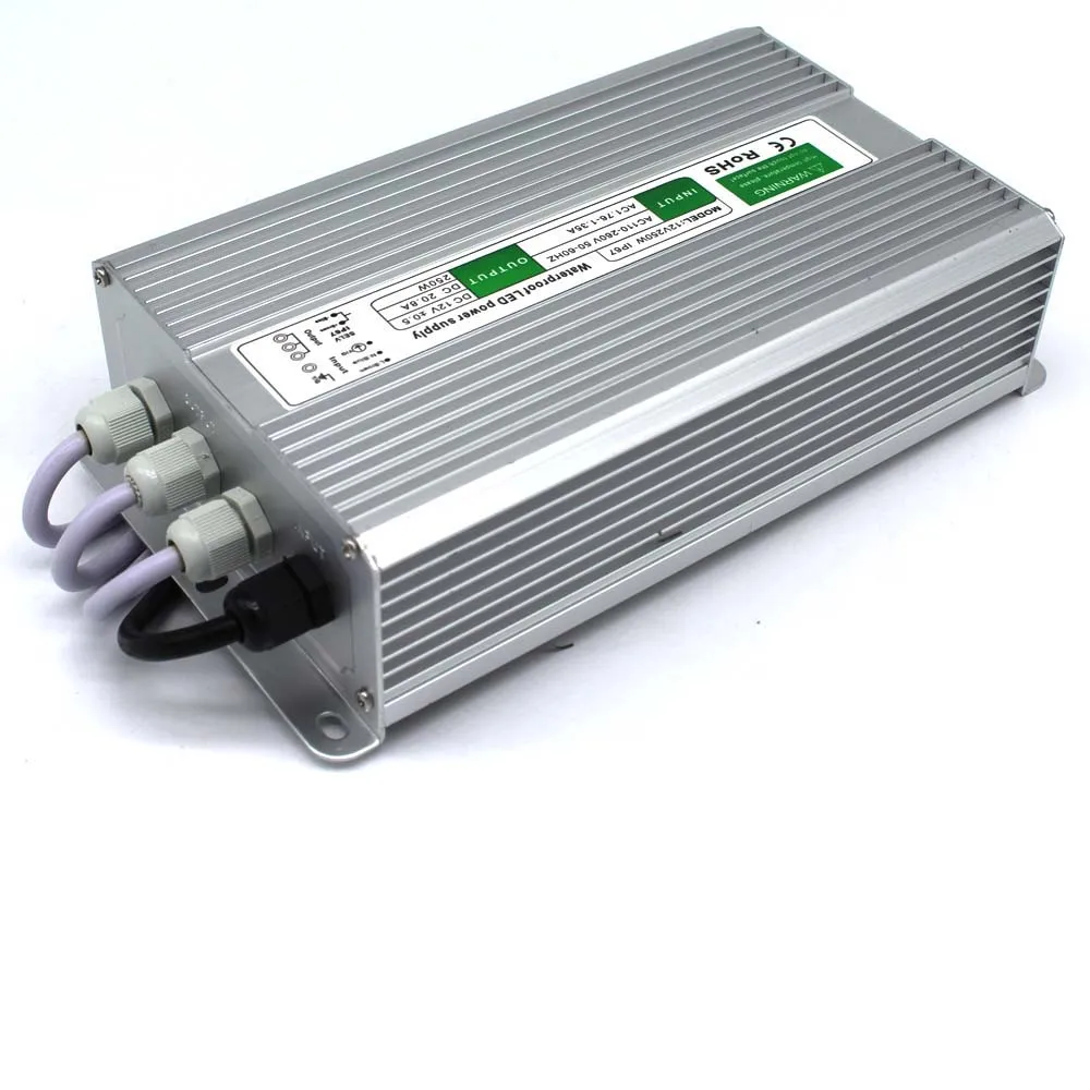 DC 12V 21W 250W Светодиодный драйвер питания трансформатор освещения адаптер