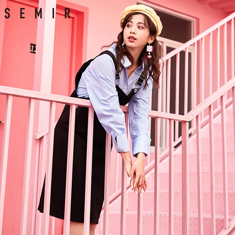 SEMIR платье Женская Новая мода 2018 Комбинезоны платья черный Винтаж Элегантный