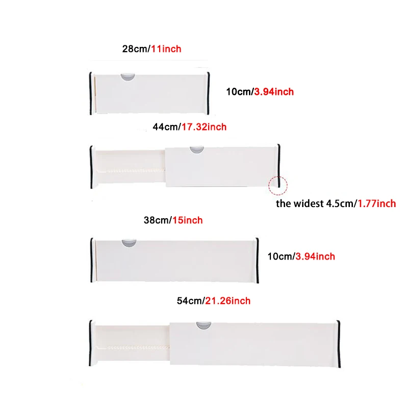 Expandable Drawer Dividers Underwear Bra Sock Tie Storage Divider Kitchen Bedroom Tidy Organizer | Дом и сад