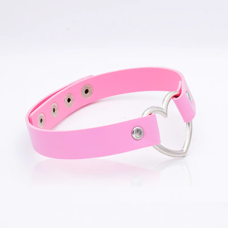 5 шт./лот панк кожа сердце чокер ожерелье для женщин ноги шея и запястья