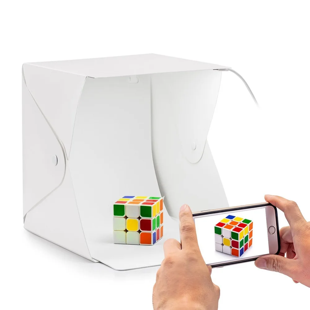 

40cm Led Light Mini Photo Studio Box Photography LED Light Room Tent Tabletop Shooting Soft Box Accessories Backdrops Lightbox